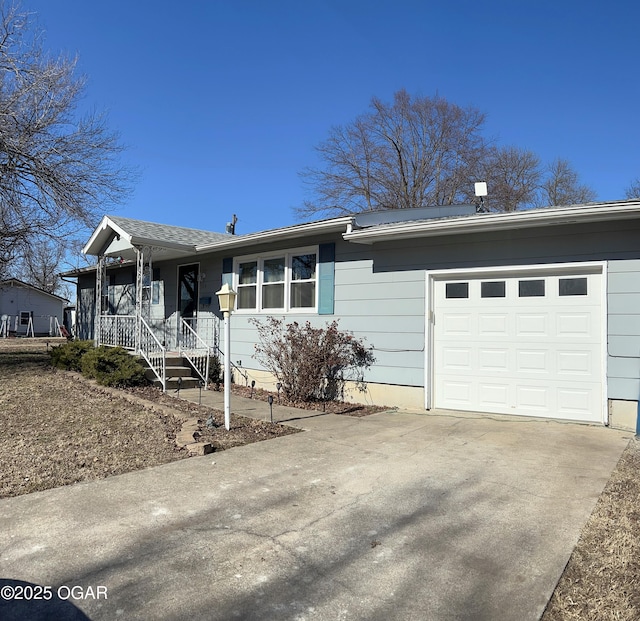 ranch-style house with a garage