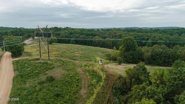 drone / aerial view with a rural view