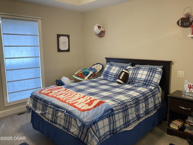 view of carpeted bedroom