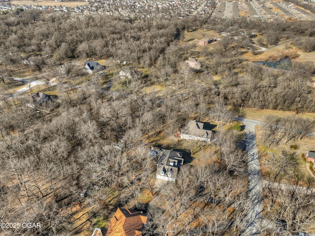 bird's eye view with a rural view