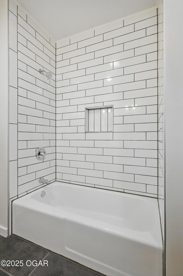 540 E 4th St, Baxter Springs, KS 66713 - full bath featuring shower / bathtub combination and tile patterned floors