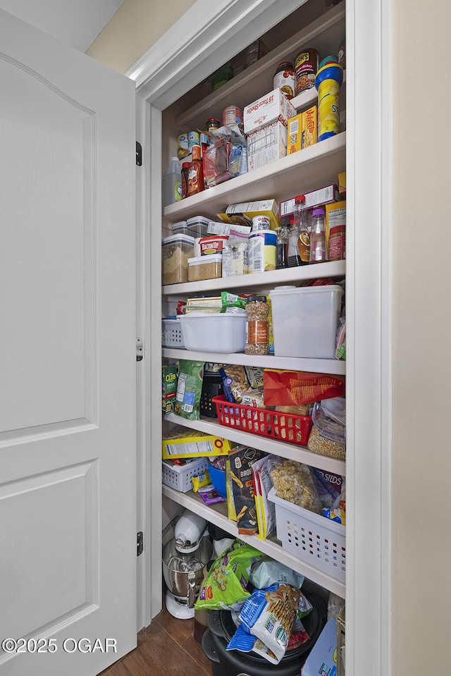 view of pantry