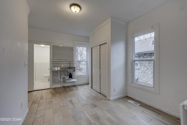 entrance foyer featuring light wood-type flooring