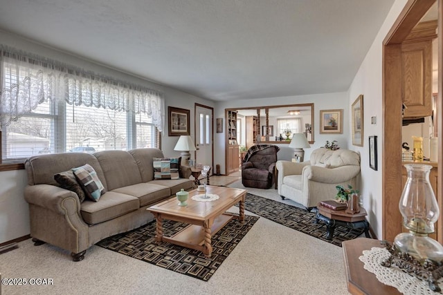 view of carpeted living room