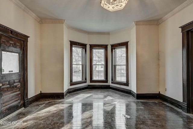 entrance foyer with crown molding