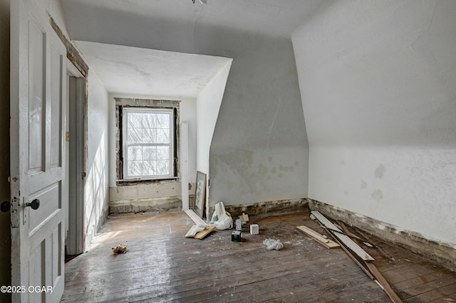 additional living space with wood-type flooring