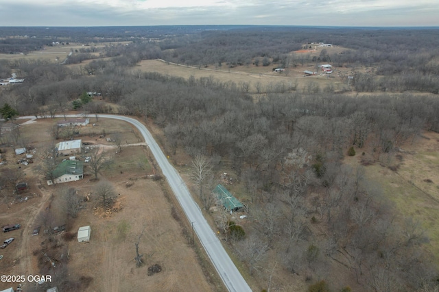 drone / aerial view with a rural view