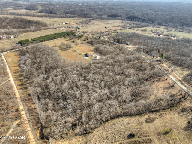 drone / aerial view featuring a rural view