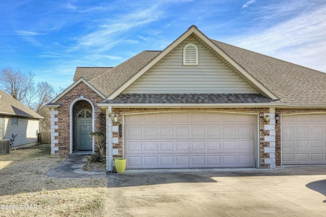 view of front of home with cooling unit