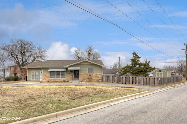 view of front of home with a front yard