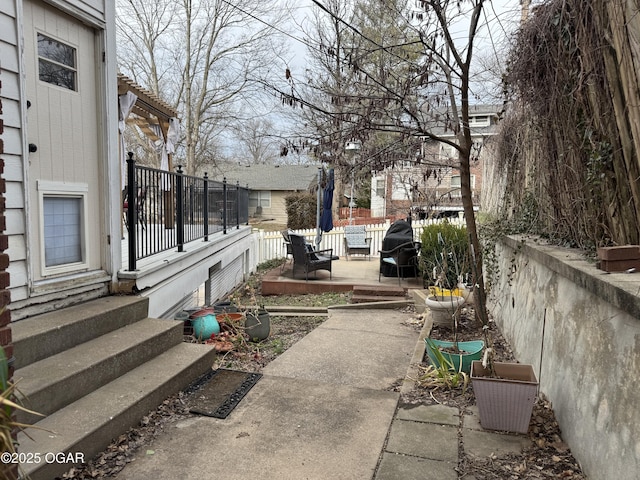 view of yard featuring a patio area