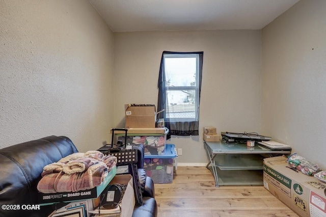 interior space with light wood-type flooring