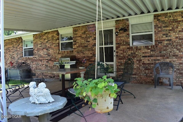 view of patio with grilling area