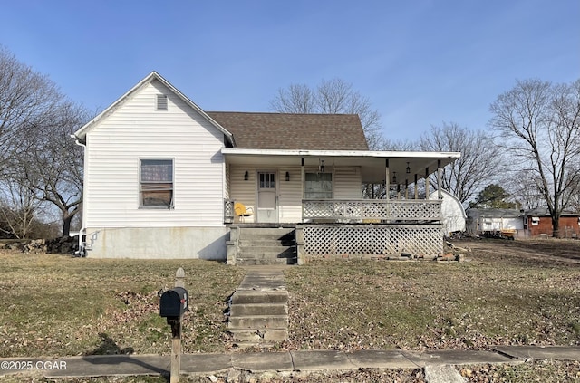 view of front of home with a porch