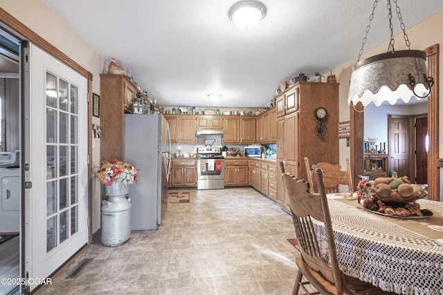 kitchen with appliances with stainless steel finishes