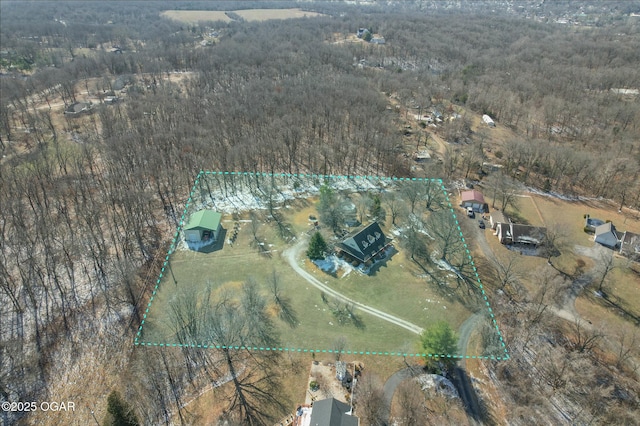 birds eye view of property