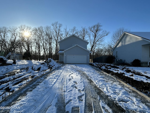 view of snow covered exterior