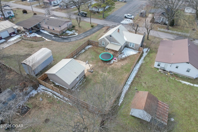 aerial view featuring a residential view