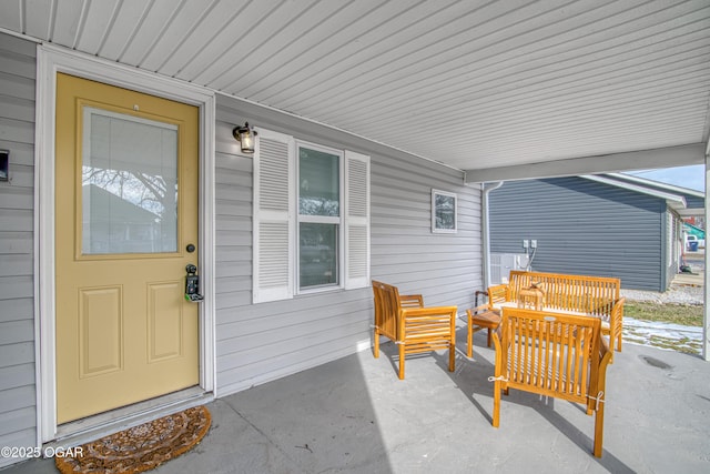 exterior space featuring a porch