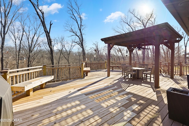 view of wooden terrace