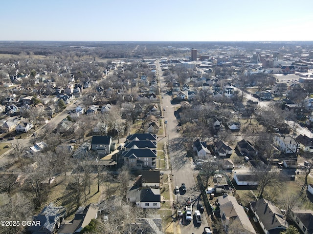 drone / aerial view with a residential view