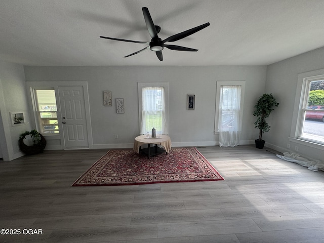 1711 Missouri Ave, Joplin, MO 64804 - living room with a ceiling fan and wood finished floors