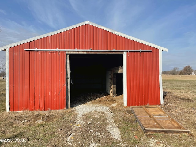 view of pole building