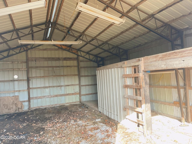 garage featuring metal wall