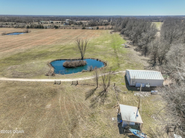 drone / aerial view featuring a rural view