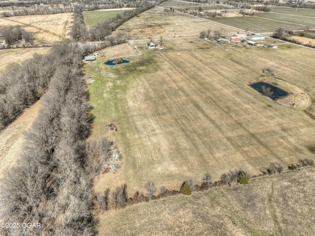 bird's eye view featuring a rural view