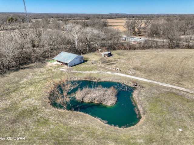 bird's eye view featuring a rural view