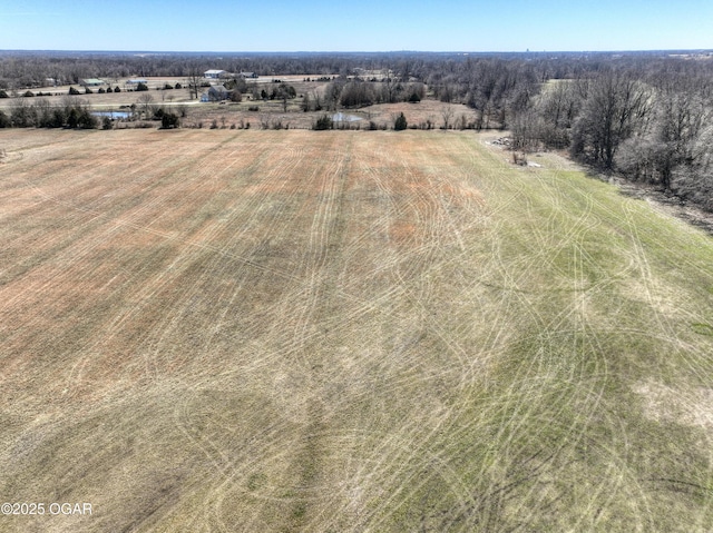 aerial view featuring a rural view