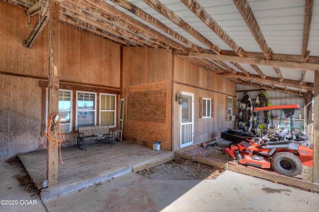 interior space featuring high vaulted ceiling