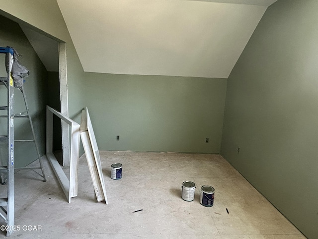 bonus room with lofted ceiling