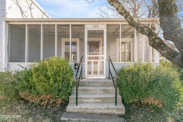 view of doorway to property