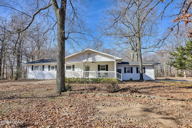 view of front of property with a porch