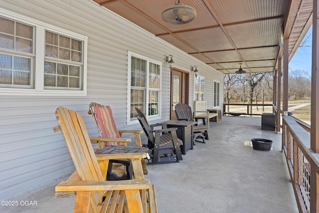 view of patio with covered porch