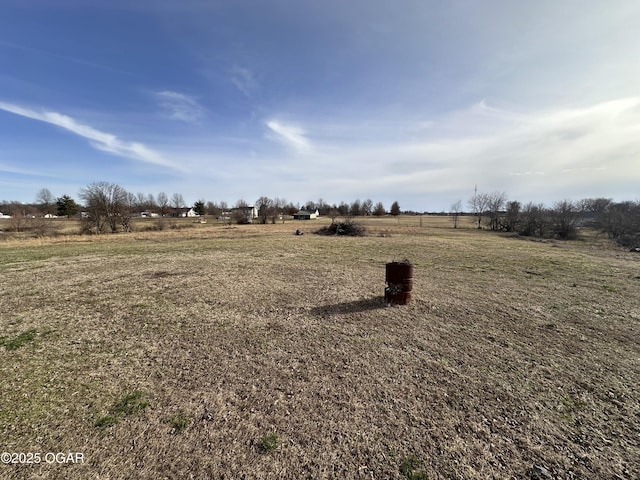 view of yard featuring a rural view