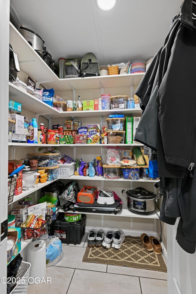 view of pantry