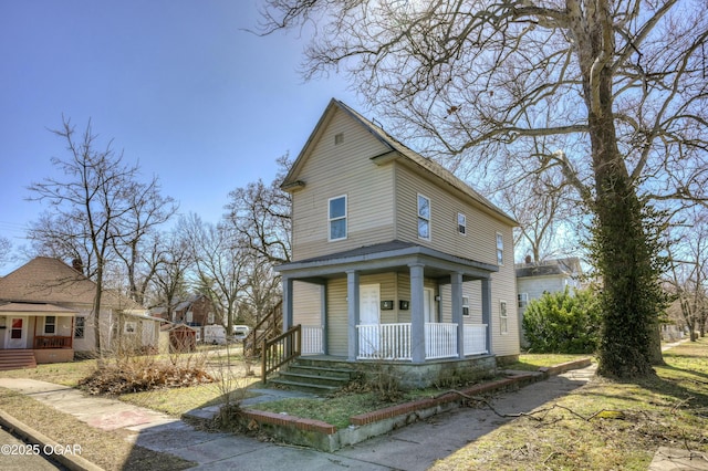 view of front facade with a porch