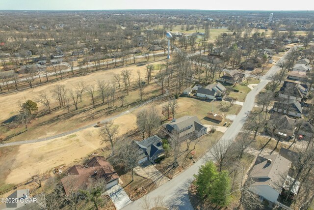 bird's eye view featuring a residential view