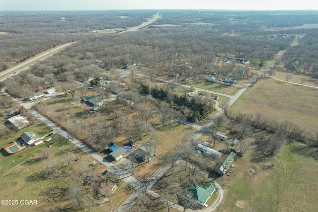 drone / aerial view featuring a rural view