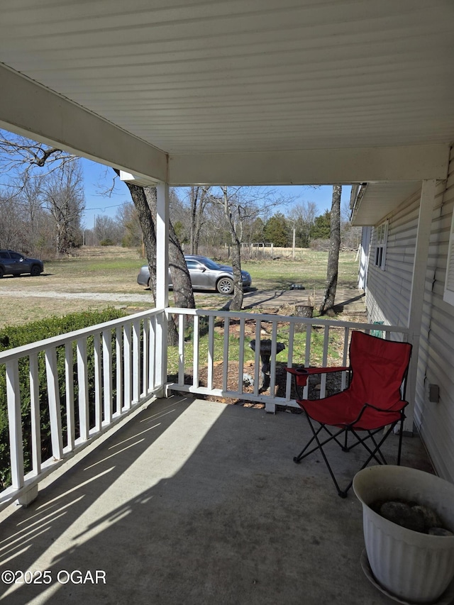 view of patio / terrace featuring covered porch