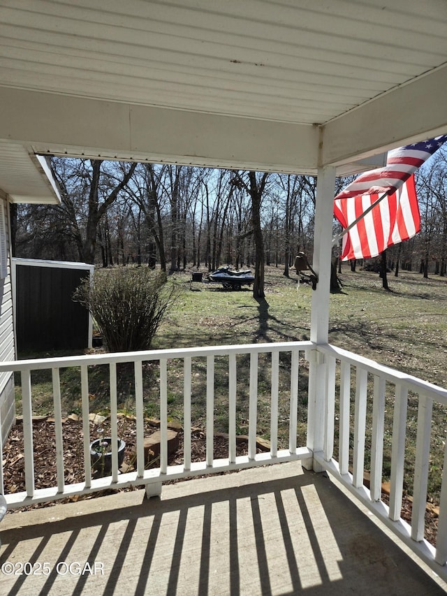 balcony with covered porch