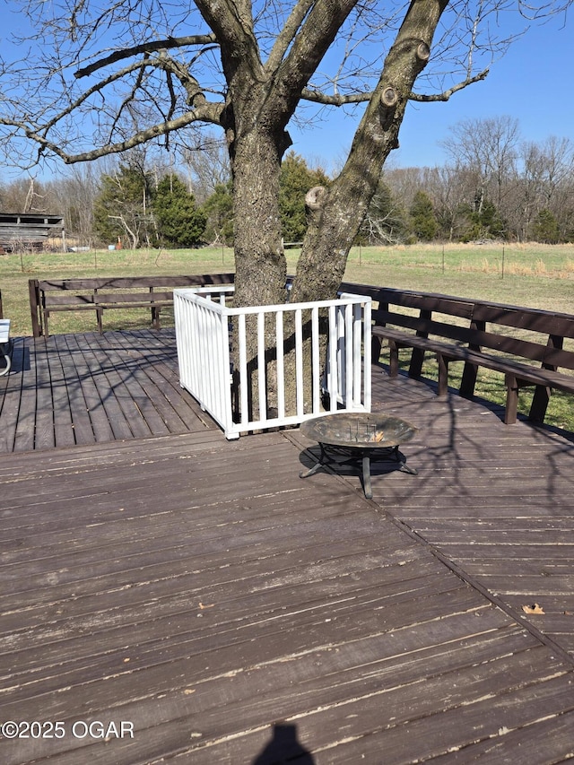 view of wooden terrace