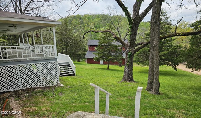 2332 Packet Hollow Rd, Pineville, MO 64856 - view of yard with ceiling fan