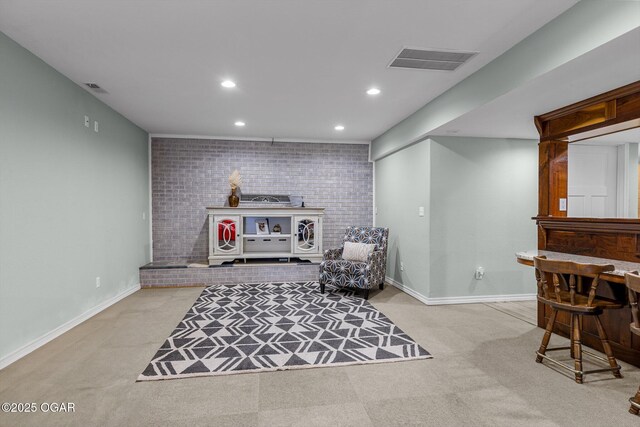 9426 Business 60, Monett, MO 65708 - living area featuring baseboards, visible vents, and recessed lighting