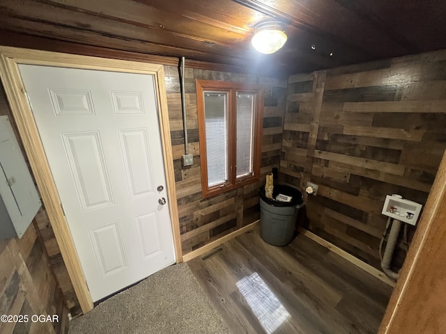 119 W Park St, Pittsburg, KS 66762 - interior space with wooden walls and wood finished floors
