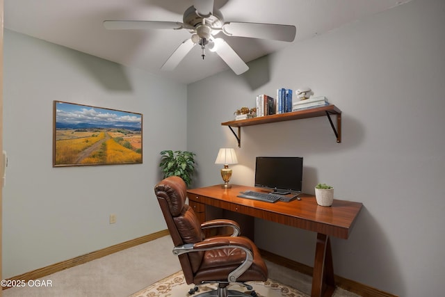 24600 State Highway 96, Webb City, MO 64870 - carpeted office space with baseboards and a ceiling fan