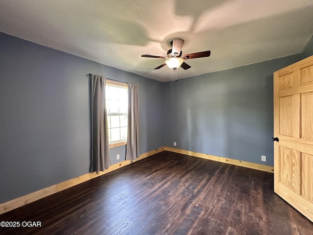 4595 County Road 10, Sarcoxie, MO 64862 - spare room featuring ceiling fan and wood finished floors
